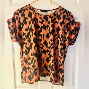 Animal print blouse, never worn, women’s size M